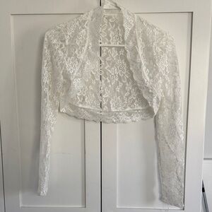 White Lace Bolero Shrug for Women